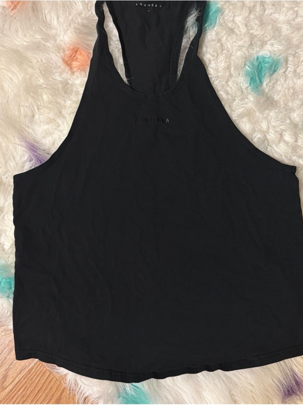 YoungLA Black Racerback Tank Top